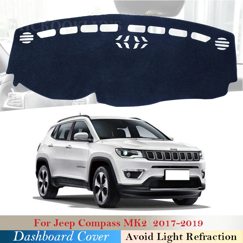 

Car dashboard Cover Protective Mat for Jeep Compass 2017 2018 2019 MK2 Car Accessories Dash Board Sunshade Anti-UV Carpet