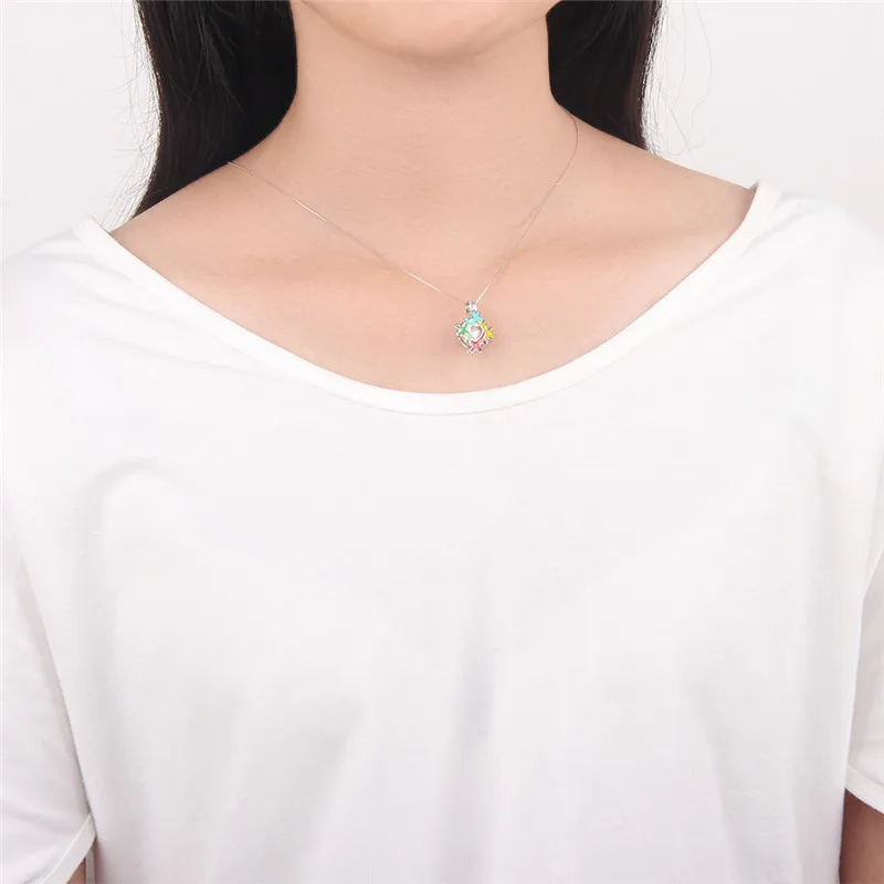 Женский кулон CLUCI из серебра 925 пробы с подвеской в виде знаков аутизма кулон-пазл