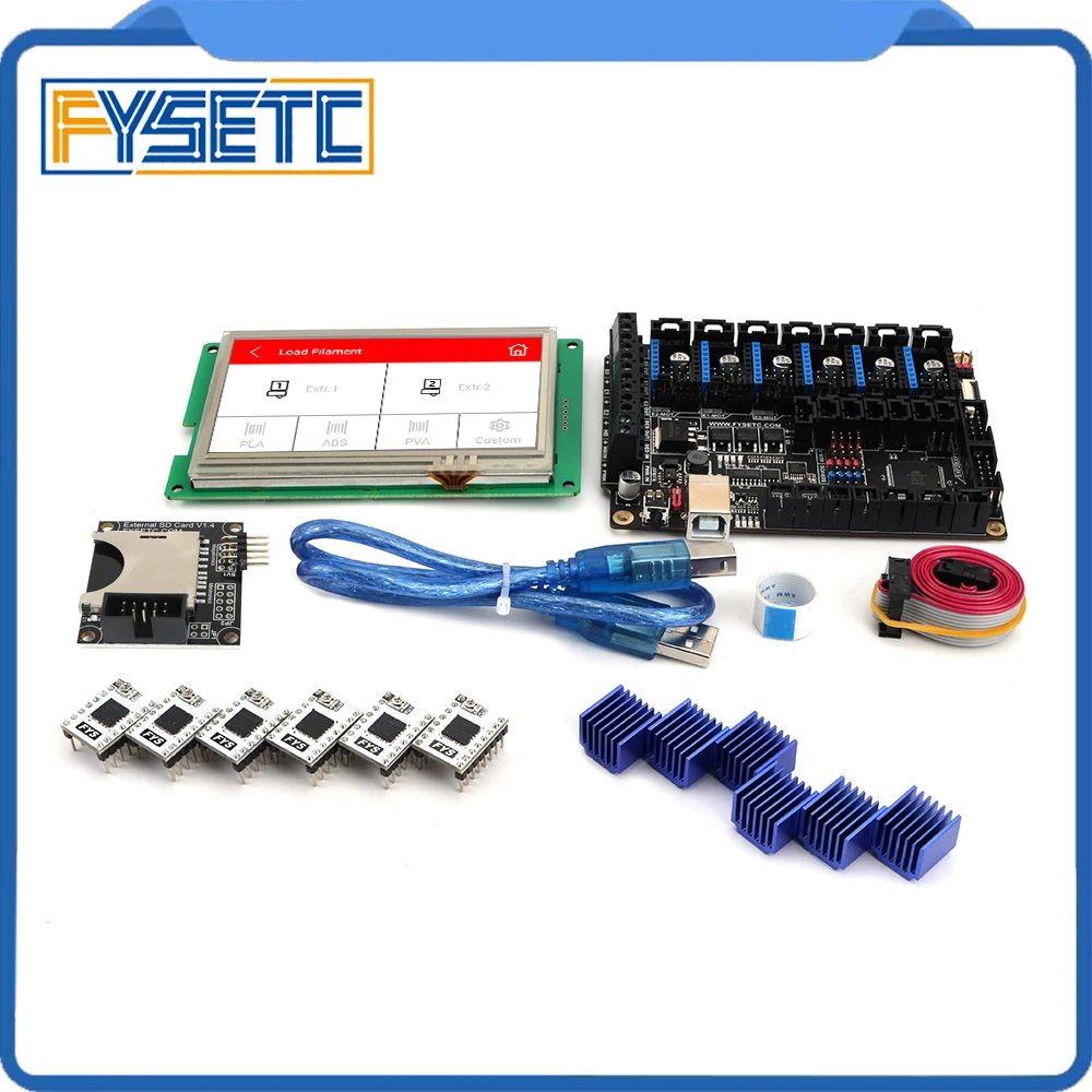 : FYSETC F6 V1.3 все в одном материнская плата + 4 3 &quotсенсорный экран Экран с SD Card Reader 6 шт.