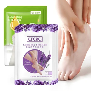 Маска-пилинг для ног EFERO, 2 упаковки, Лавандовая увлажняющая маска для удаления омертвевшей кожи на пятках, отшелушивающие носки для педикюра