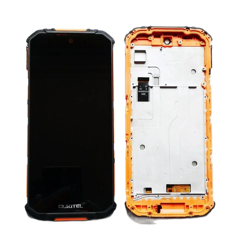 original for oukitel wp6 phone lcd dispaly 6 3 digitizer assembly glass panelearpiece side control button fingerprint sensor free global shipping