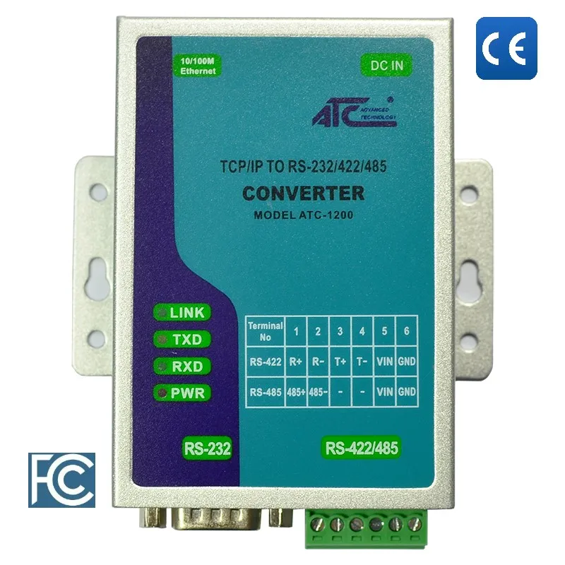 

RS232/RS422/RS485 To TCP/IP Converter 10/100M Self-adaptive Industrial Serial-Ethernet Server