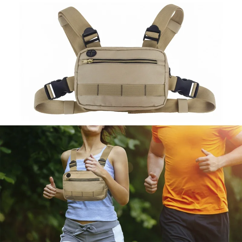 

Men Women Shoulder Bags Fashion Chest Rig Bag Hip Hop Adjustable Crossbody Bags West Streetwear Functional Waist Packs