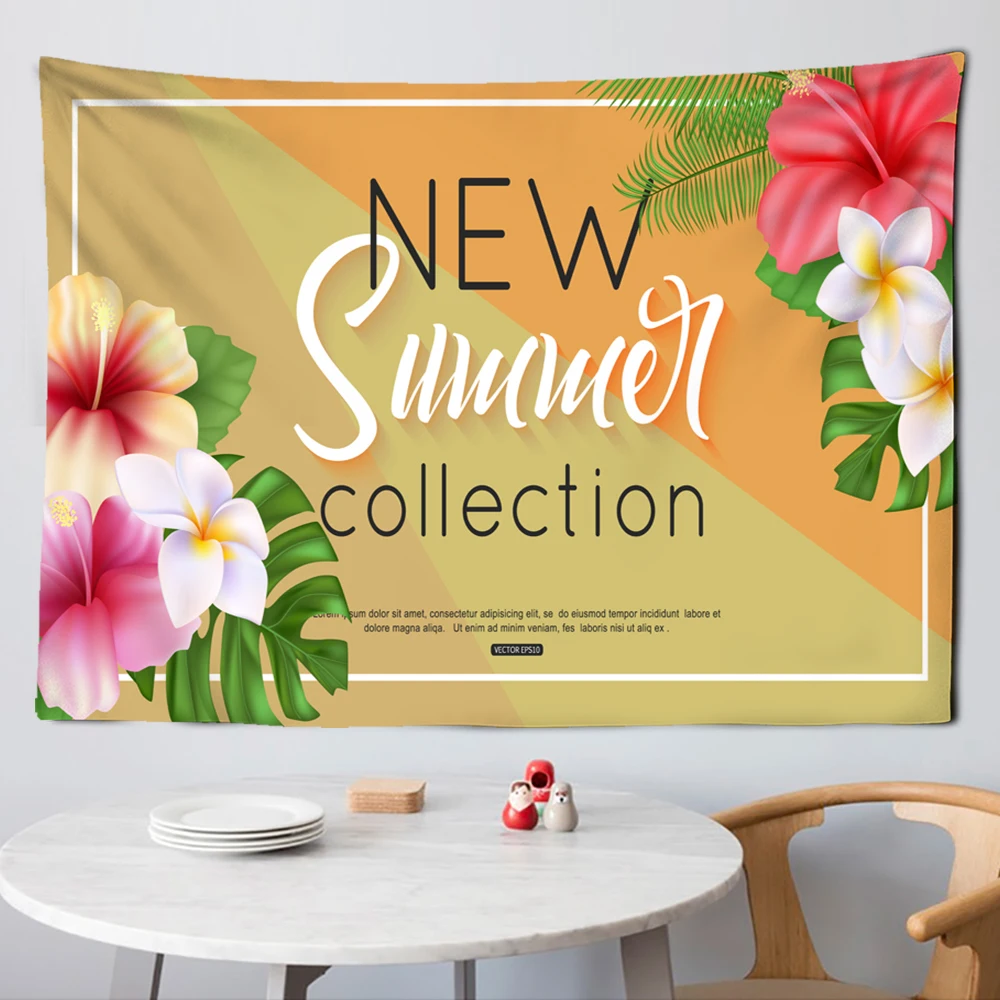 

Flower Tapestry Wall Hanging Mandala Tapestry Flowers Hippie Flower Chart INS Wall Tapestry Living Room
