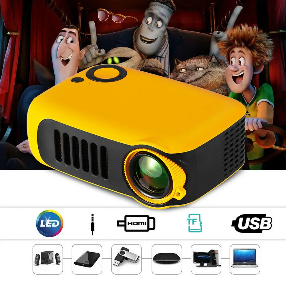

Mini Video Projector 320*240P Media Video player Supports 1080P LCD 50000 Hours Lamp Life Home Theater Beamer Proyector EU Plug
