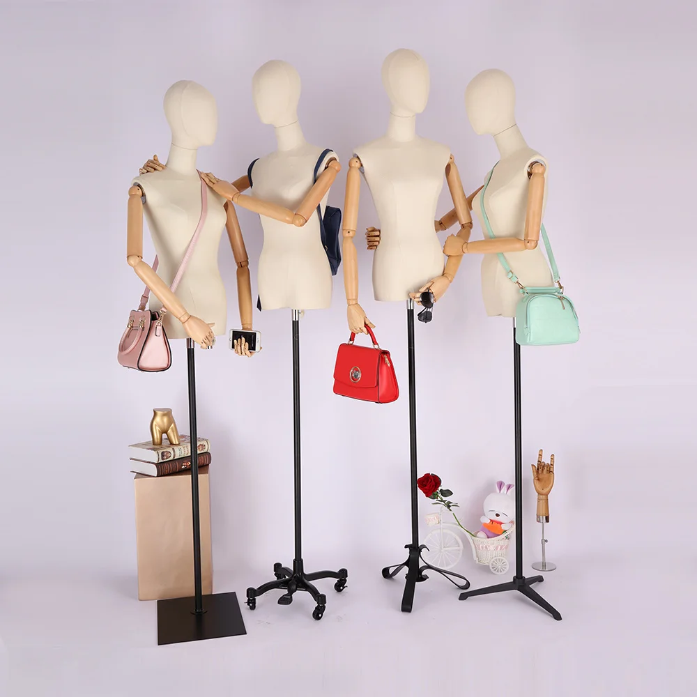 New Style Hot Sale Dressmaking Model Female Fabric Mannequin With Golden Head | Mannequins