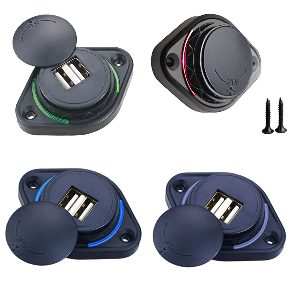 

Автомобильное зарядное устройство с двумя USB-портами, а, 12-24 В