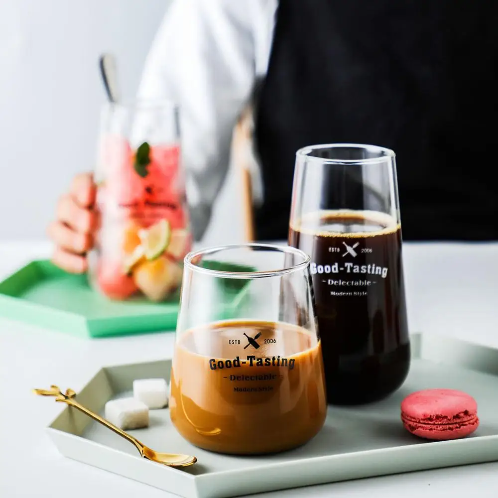 Креативная стеклянная чашка кофейная кружка посуда для напитков прозрачные