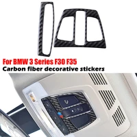 car reading light panel trim cover real carbon fiber decorative sticker fit for bmw 3 series f30 2013 2015gt f34 2013 2017