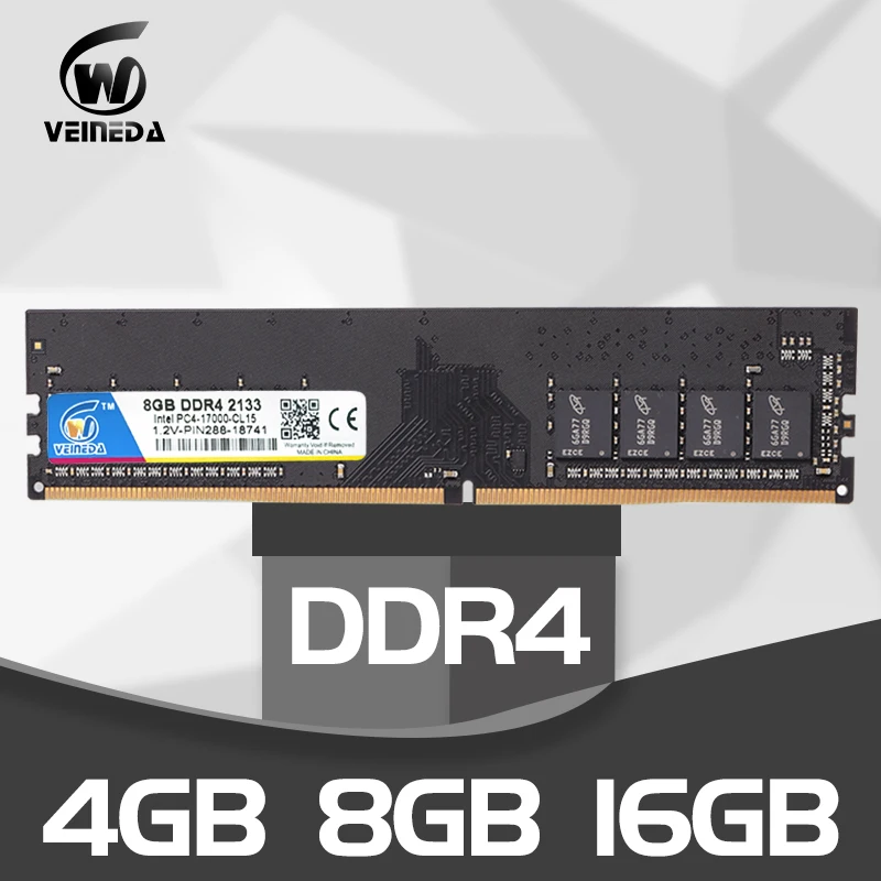 VEINED PC оперативная память LONG DIMM DDR4 4 Гб 4G 8gb2400mhz 2133mhz 2666mhz настольная RAM memoria