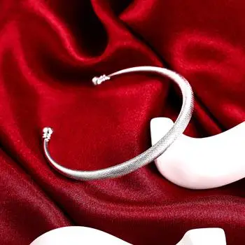 

European and American wind round simple silver bracelet B159 LKNSPCB159