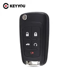 KEYYOU Замена Прочный 5 кнопок Автомобильный ключ оболочка для chevrolet Cruze 2010 2009 2014 Aveo Epica Impala Camaro HU100 uncut