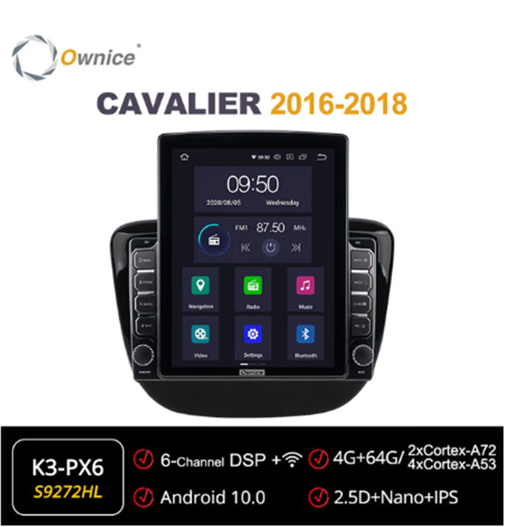 

Ownice Octa 8 Core Android 10,0 автомобиля радио forChevrolet Cavalier 2016 2017 2018 GPS Мультимедиа Стерео PlayerTesla Стиль 4 аппарат не привязан к оператору сотовой связи