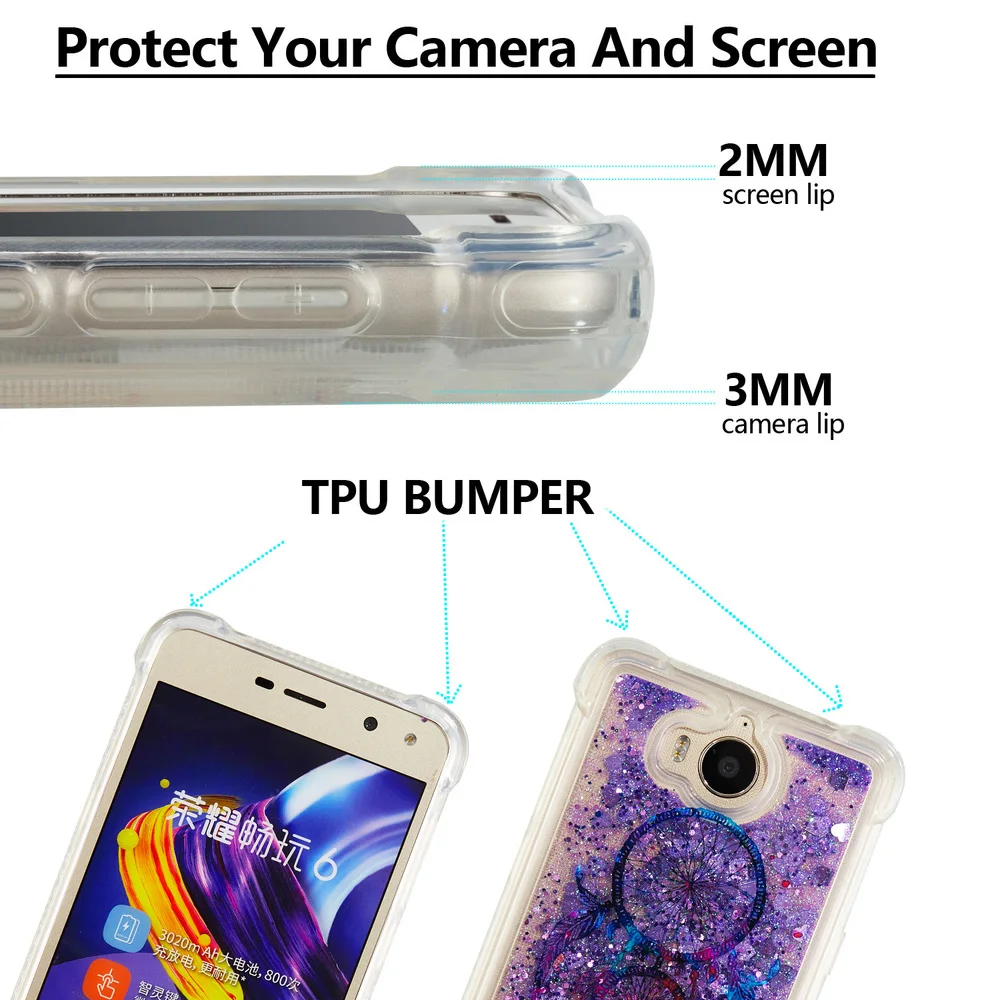 Для huawei Y5 Y6 Nova Young Bling с динамичными плавающими жидкими милый чехол MYA-U29 MYA-L22 MYA-L41 L11 Мягкий силиконовый чехол-бампер