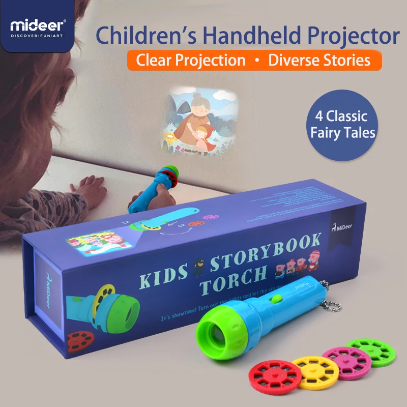 Мини Проекционный фонарик Mideer развивающий светильник игрушки для детей