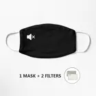 Маска для лица с символом отключения звука Пыленепроницаемая ветрозащитная наружная маска для рта многоразовая моющаяся маска