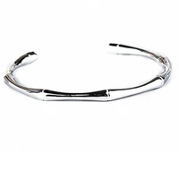 vintage fashion thai silver bangles for men women bamboo cuff bangles 925 sterling silver couple jewelry