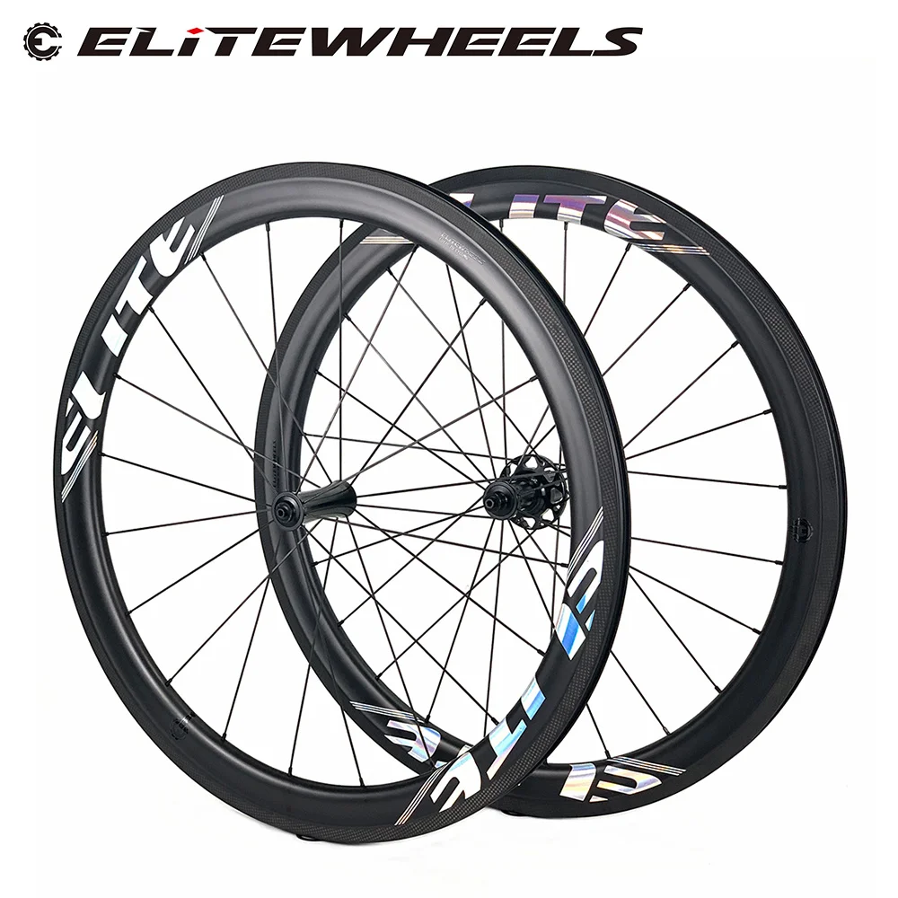 

ELITEWHEELS 700c руль из углеродного волокна 40/50 мм Глубина обод для велосипеда RA10 керамический подшипник ступицы Углеродные колеса для велосипеда...
