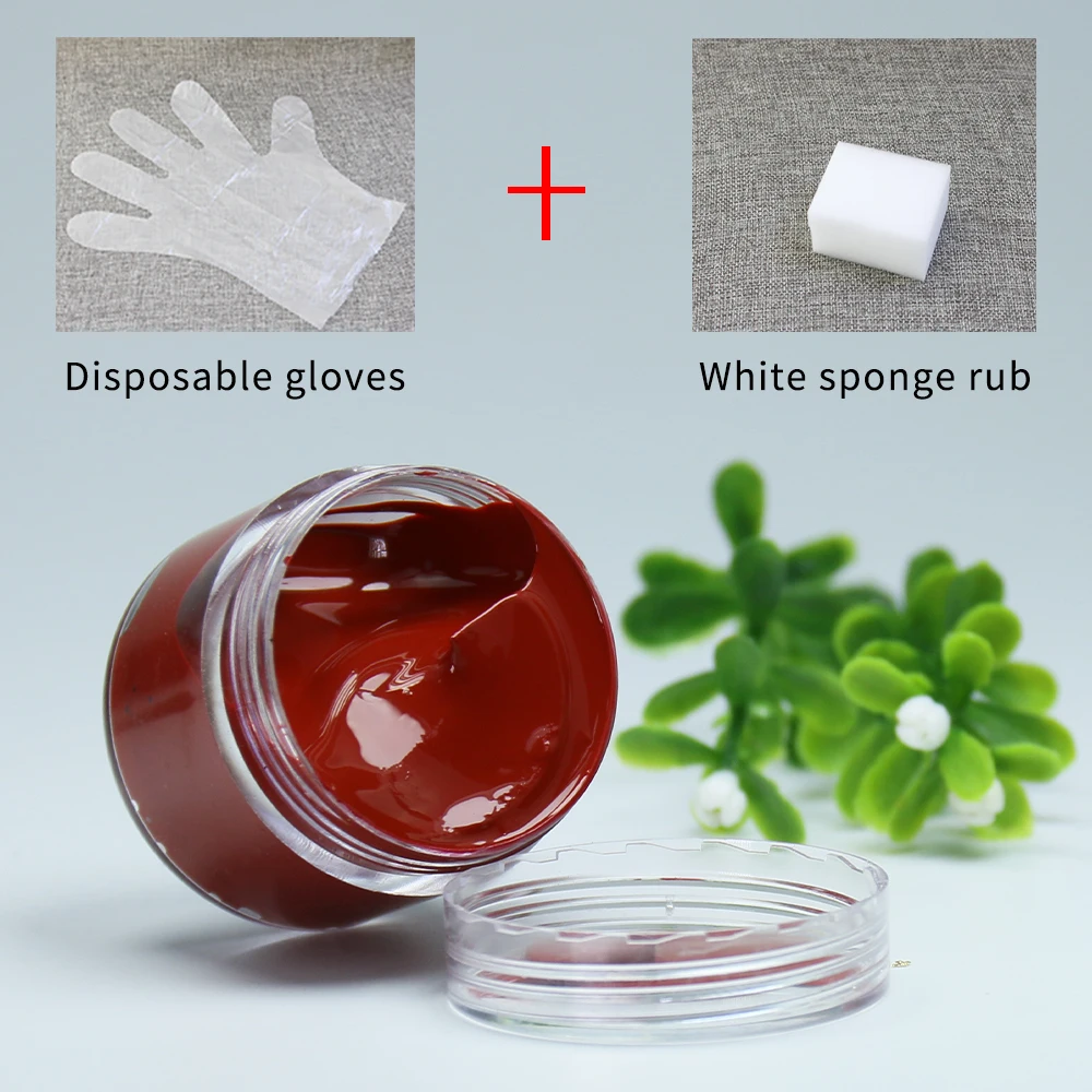 Крем краска для обуви темно красного цвета 30 мл|bag a|shoes abag bag |