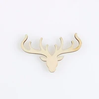 lucky antlers shape mascot laser cut christmas decorations silhouette blank unpainted 25 pieces wooden shape 1656