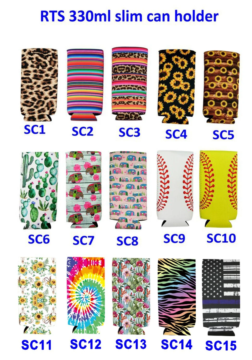 Неопреновая банка-кулер на 12 шт. тонкий футляр для банка 330 мл бейсбольный узор в