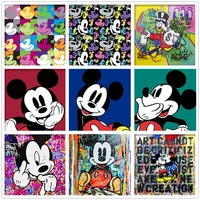 disney minnie mickey mouse art full square round diamond painting cross stitch kit living room home decor wall mosaic picture