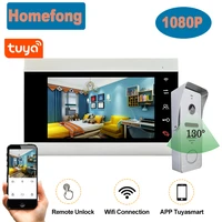homefong 1080p 7 inch wifi wireless smart tuya video intercom door phone doorbell with camera 2mp motion detection recording