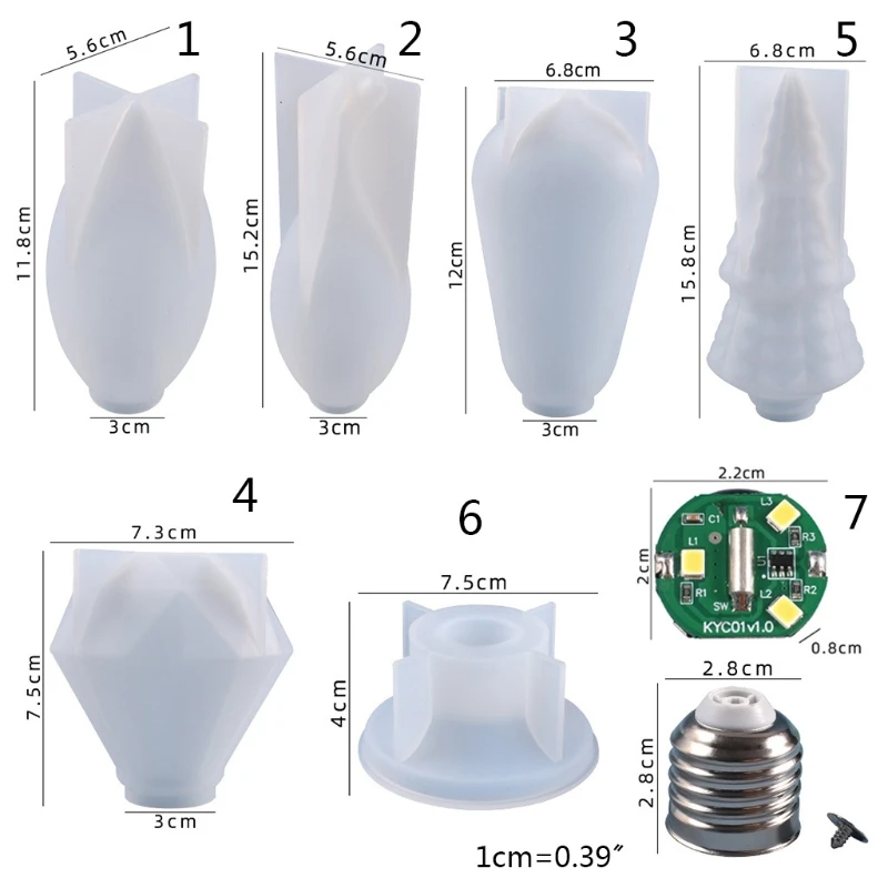 

Light Bulb Ornaments Epoxy Resin Mold LED Bulb Silicone Mould DIY Crafts Home Decorations Casting Tool