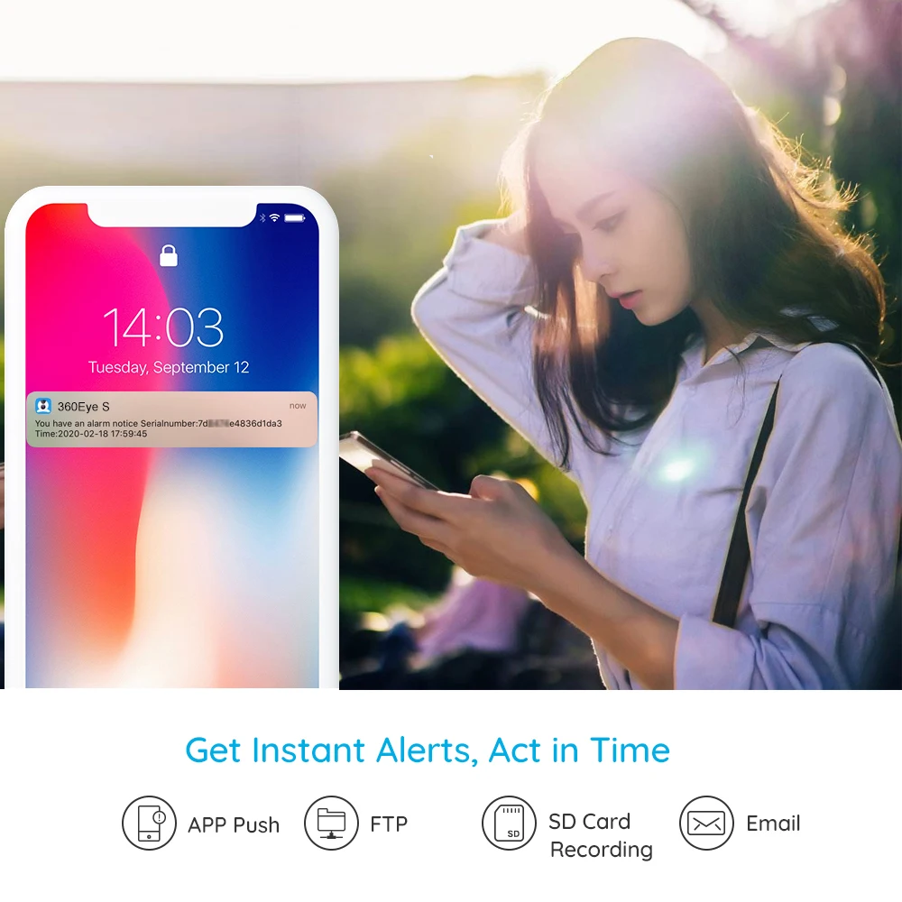 Камера Наружного видеонаблюдения ZY купольная беспроводная камера с функцией