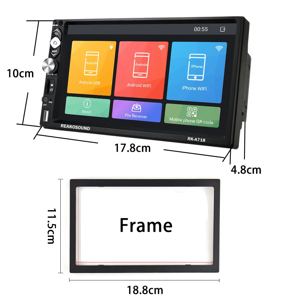Автомобильный мультимедийный плеер LeeKooLuu 2 Din Android GPS Wi Fi MirrorLink 7 дюймов Авторадио