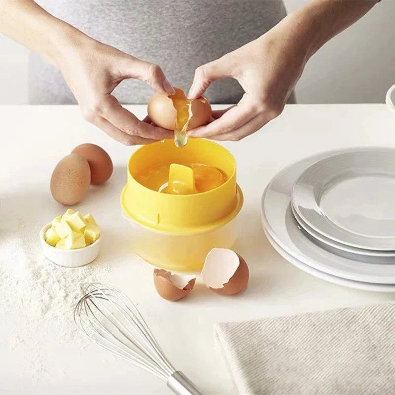 

Creative Egg Yolk White Separator Ceramics Plastic Practical Egg Separator Dining Cooking Household Kitchen Cooking Gadget