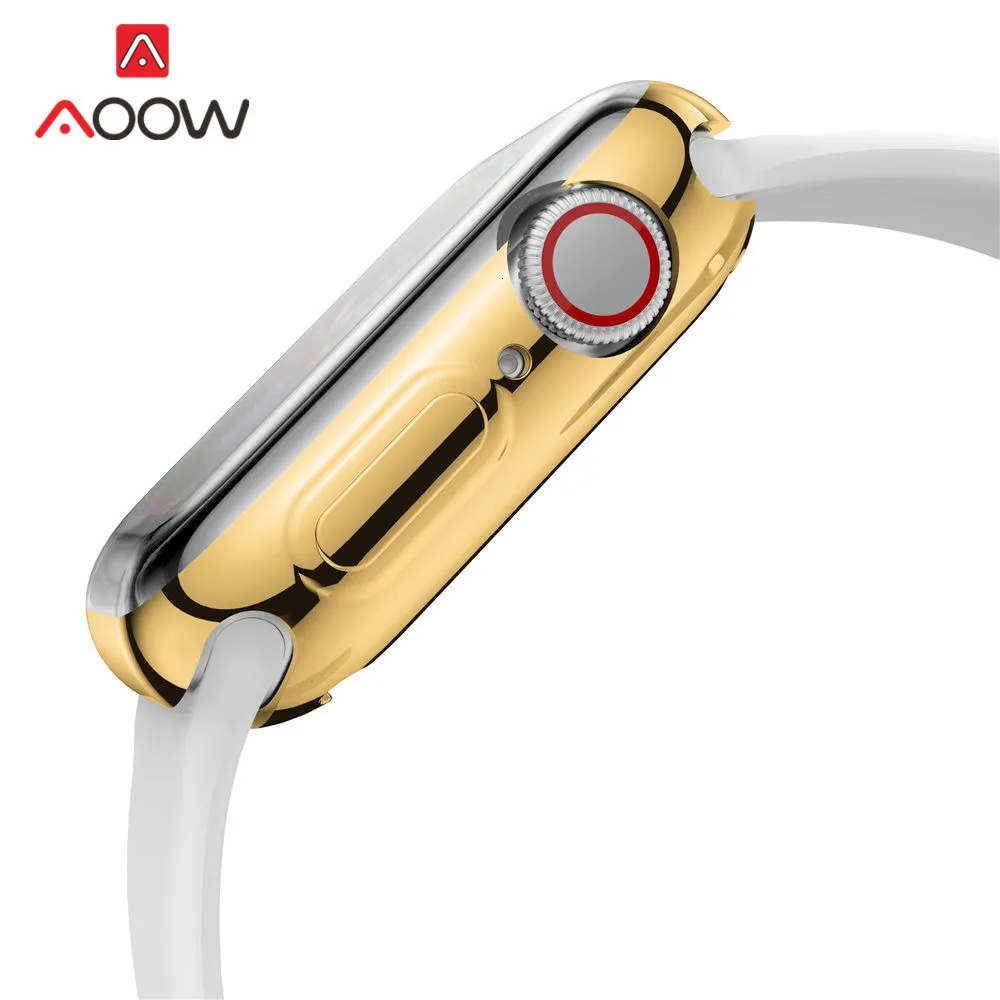 Мягкий ТПУ защитный чехол для экрана iWatch Apple Watch 2 3 4 40 мм 44 мм 38 мм 42 мм прозрачный 360 градусов Полная защита крышка ремешок