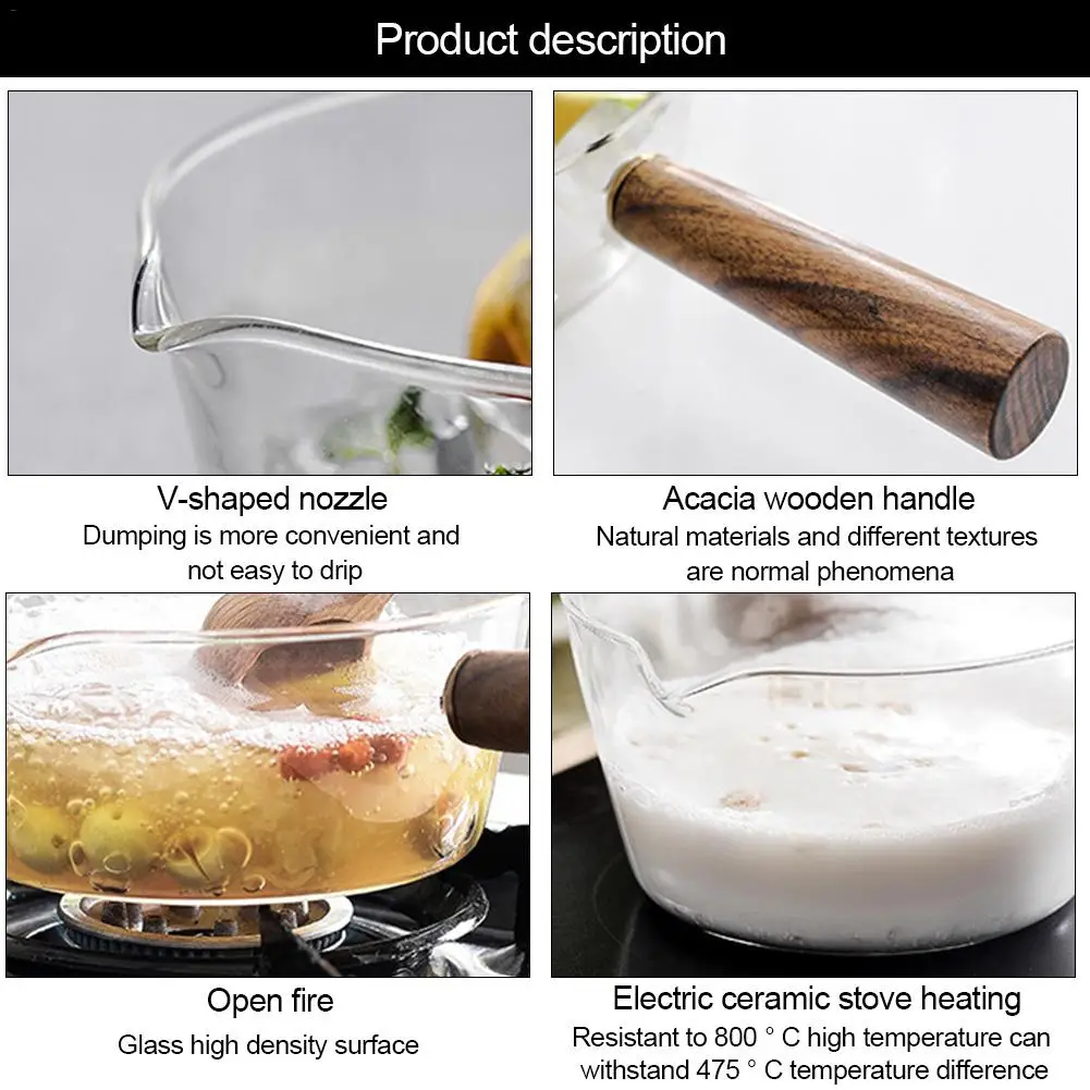 Стеклянный Горшок для молока домашняя детская еда специальный открытый огонь с