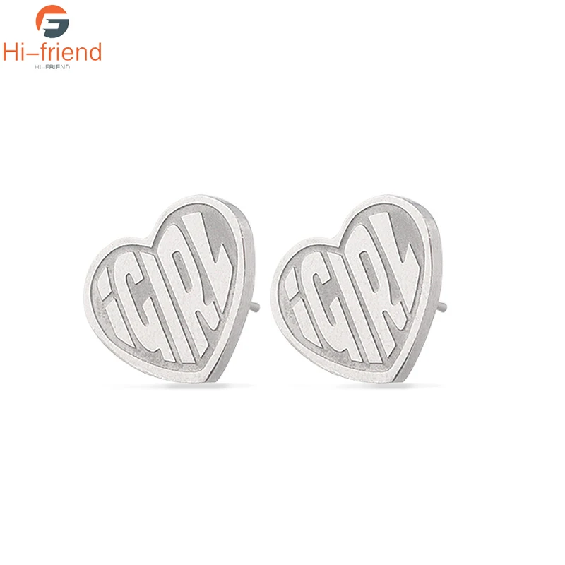 

Creative Fiery INS Trends Ear Studs Hip Hop Punk Style Stainless Steel Earrings for Women Men Jewelry