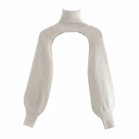 2020 autumn new women knitted arm warmers turtleneck long sleeves sweater femme vetement ropa mujer