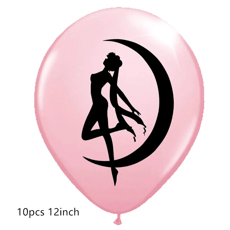 10pcs 12inch Новинка 10 шт. латексные шары Сейлор Мун Аниме тема девушки день рождения украшения Принцесса месяц заяц Кролик баллоны детские игрушки - Цвет: 10pcs 12inch