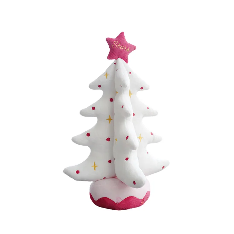 

35x50cm Plush Christmas Tree Toys Soft Stuffed Christmas Tree Throw Pillow Decor Warm Pink Girl Heart Home Shop Decoration