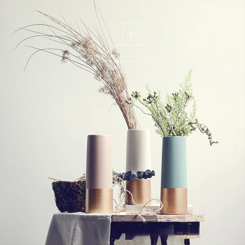 Цветная Керамическая Скандинавская Цветочная ваза Strongwell цветочные вазы для