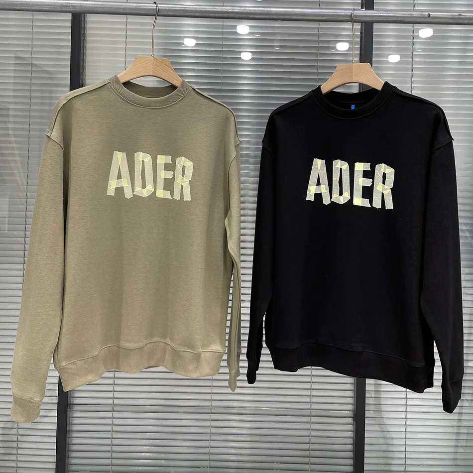 

Best Quality ADER ERROR Tape Printing Logo Crewneck Men 1:1 Sweatshirts Fashion ADER Adererror Women Hoodie couple clothes