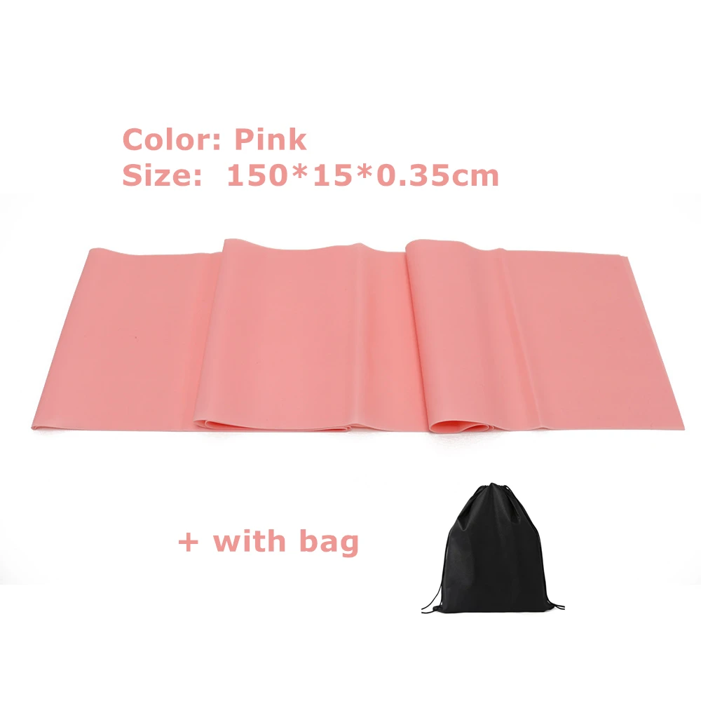 Pink with bag Эластичный Эспандер гимнастический резиновый ремешок для спорта унисекс полный отрывок дома сопротивление тренировки фитнес резинка Набор - Цвет: Pink with bag