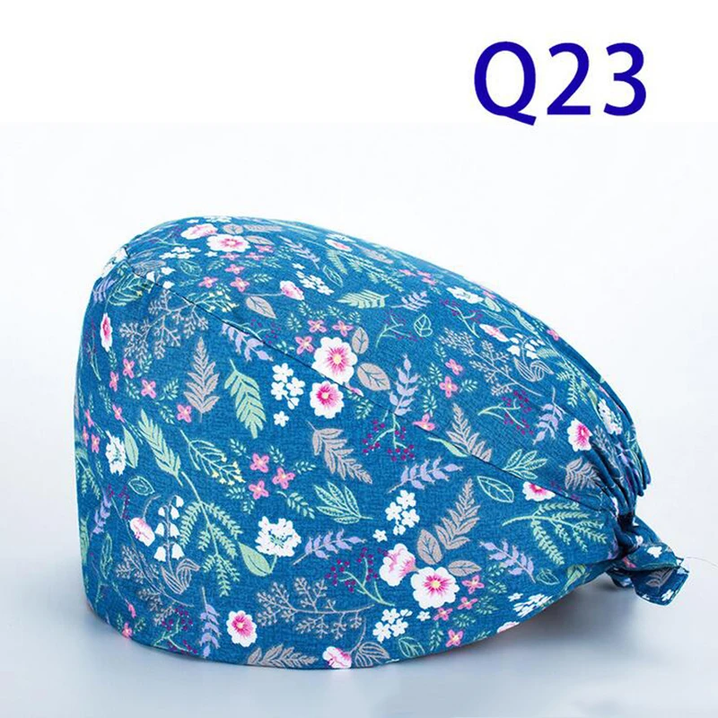 Регулируемая шапка унисекс из хлопка для медсестер с повязкой головной убор