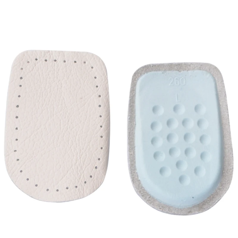 Genuine Leather  Shoes Pads Cushion Heel Cup Insoles Massager Inserts Heel Pain Spur Latex for Men and Women Shoes