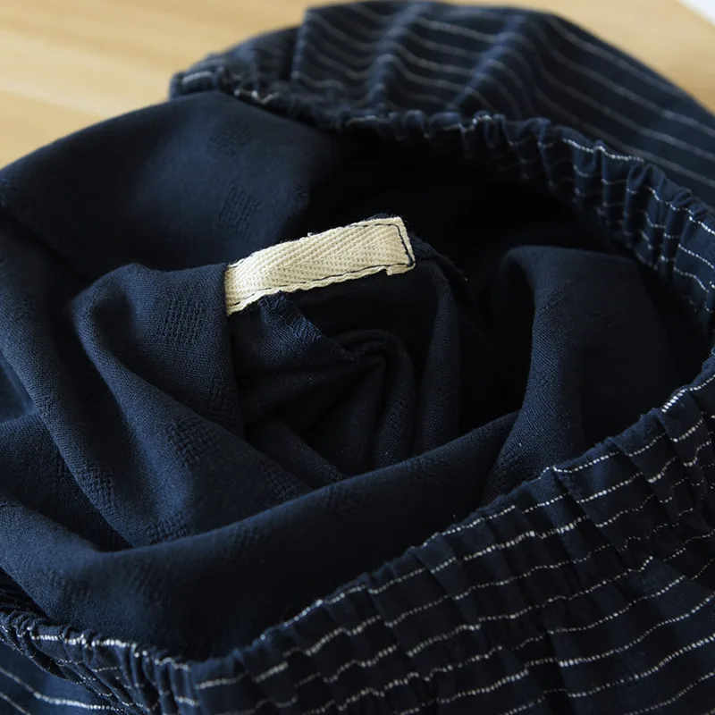 

New Japanese Kimono Short-sleeved Shorts Suit Men's Pajamas Two-piece Summer Cotton Yukata Plus Size Bathrobe Sleepwear For Men