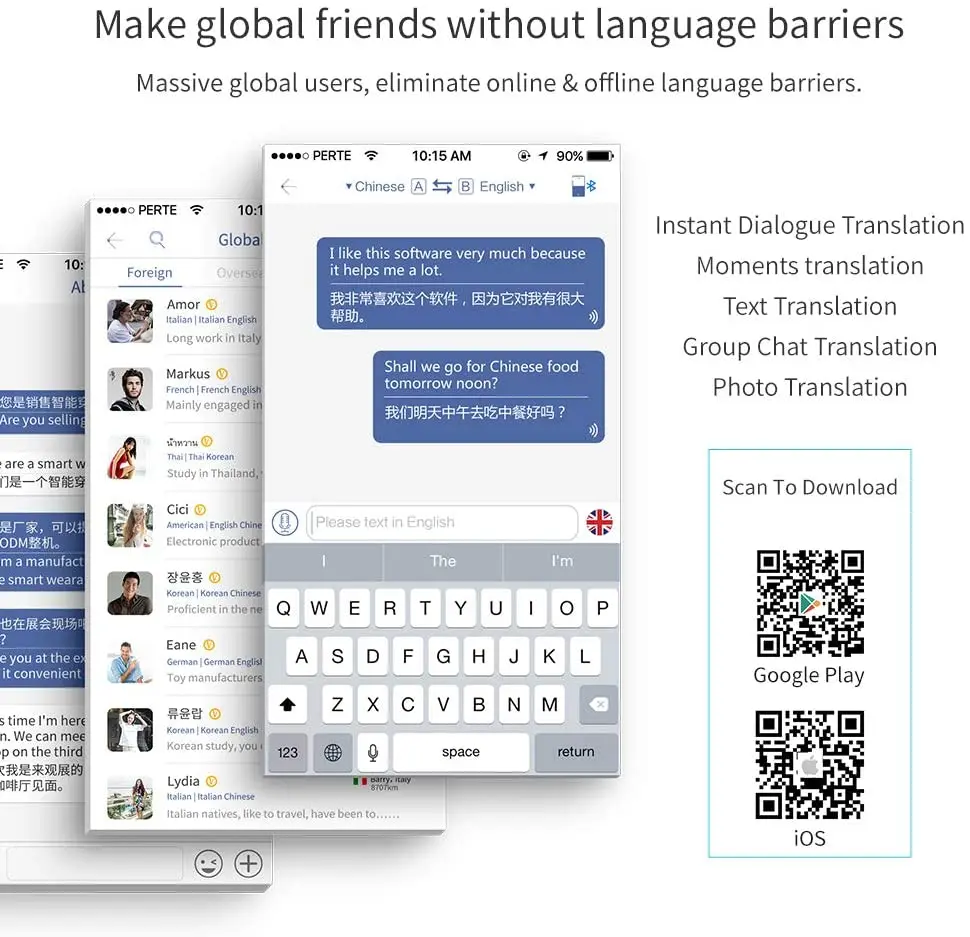 Язык переводчик устройства в режиме реального времени 2 полосная переводы