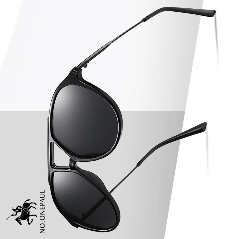 

Мужские зеркальные солнцезащитные очки NO.ONEPAUL, черные солнцезащитные очки в классическом ретро-стиле, с квадратными линзами, 2019