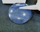 Толщина края 1,2 мм часы с одним куполом кристалл с синим оттенком увеличительное круглое стекло 28 мм до 37,5 мм W1314