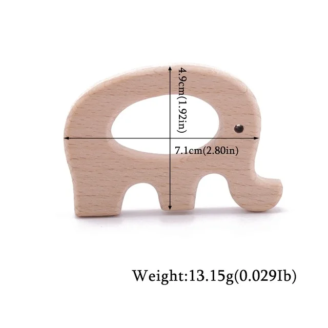 Elephant Бука деревянная соска цепи персонализированные имя ручной работы DIY цепочка для прорезывания зубов детский Прорезыватель зубов, пустышка Клип крючком бисера детский продукт - Цвет: Elephant