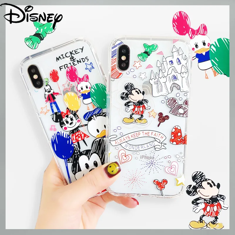 

Disney Cartoon Cute Graffiti Mickey Phone Case for iPhone 6S/7/8P/SE/X/XR/XS/XSMAX/11PROMAX/12Pro/12mini Phone Couple Case Cover