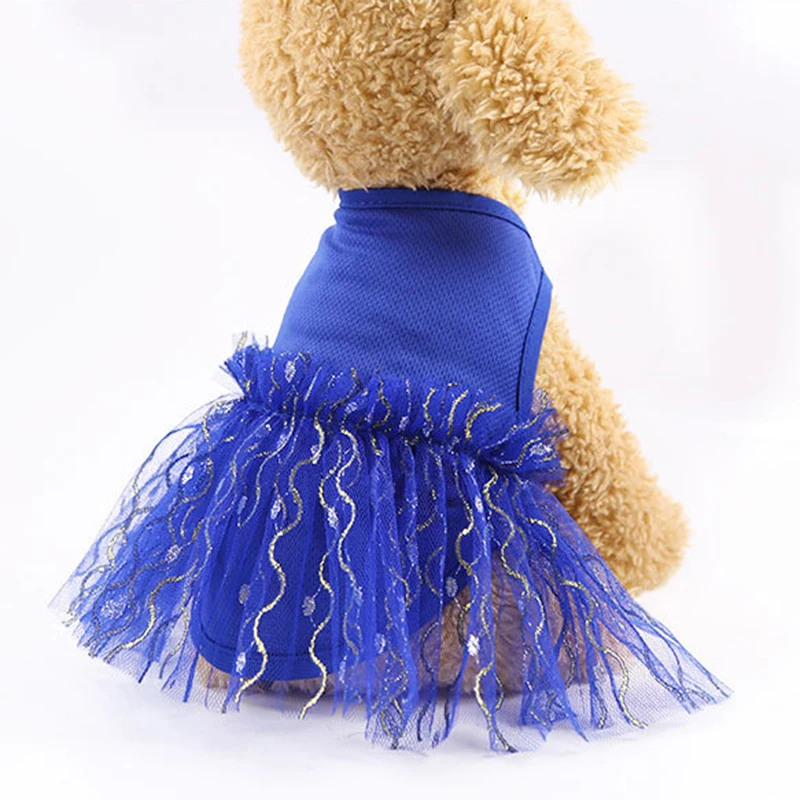 Весенне-летнее платье для кошек и собак милая сетчатая юбка домашних животных