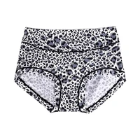 bamboo fiber leopard women panties large size mid waist sexy silky seamless underwear breathable cotton crotch womens briefs